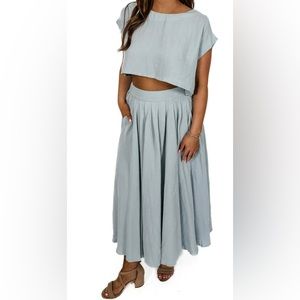 Mable maxi skirt and crop top set